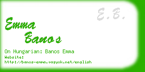 emma banos business card